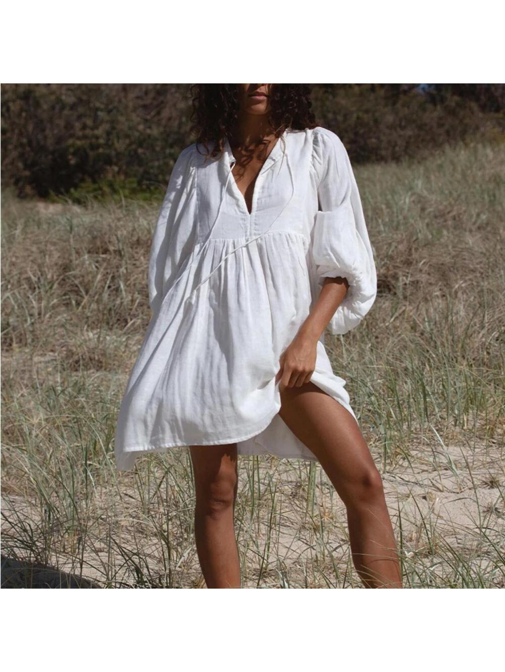 Daughters Of India Kyra Mini White Dress Size Large